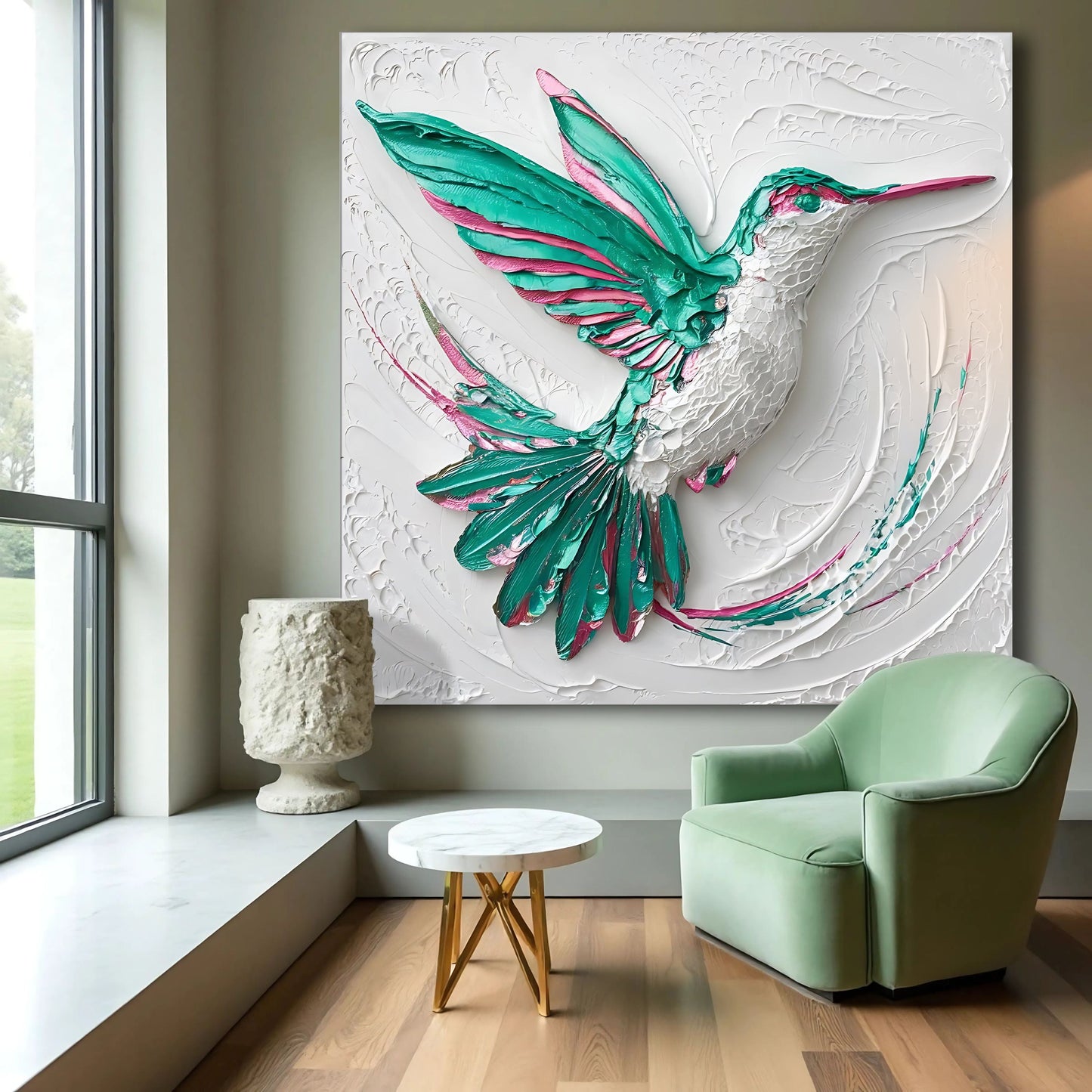 3D Hummingbird Wall Art