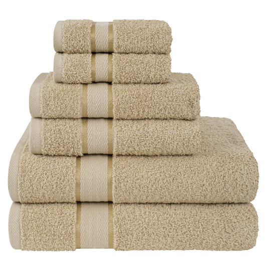 Salem Linen 6 Piece 100% Cotton Bath Towel Set