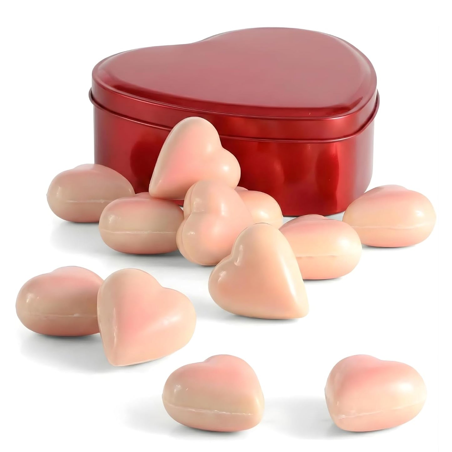 Andy Anand Gluten Free Ruby Chocolate Hearts Truffles 18 Pc – 60% Cacao, Nut Free, Gourmet Metal Box, Silky Rich Gift for White Chocolate Lovers