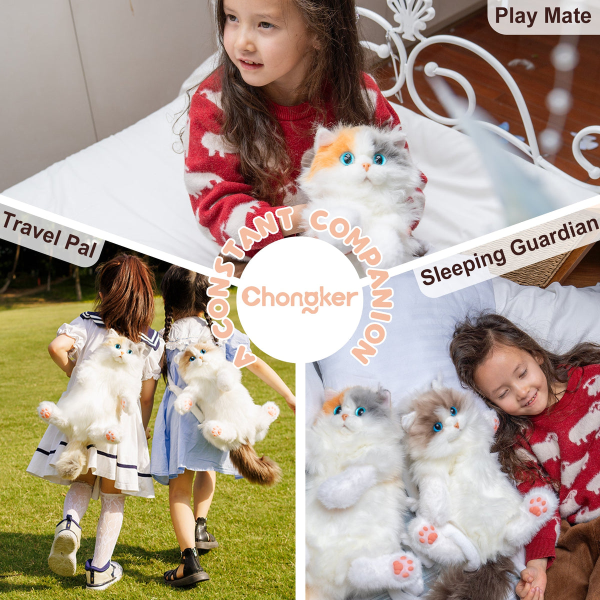 Mini Ragdoll Cat Backpack – Cute Handmade Bag for Girls