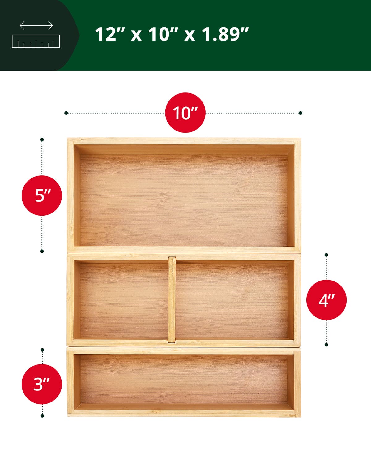 Storage Box Set of 3, Natural