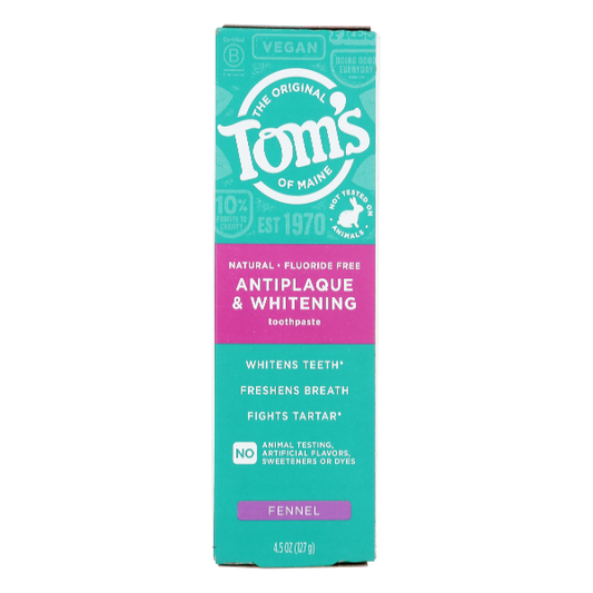 Tom's of Maine Antiplaque & Whitening Fennel Toothpaste 4.5 oz