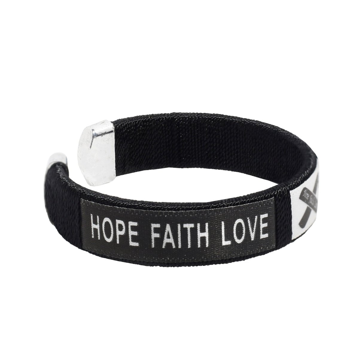 25 Pack Child Black Ribbon Bangle Bracelets (25 Bracelets)