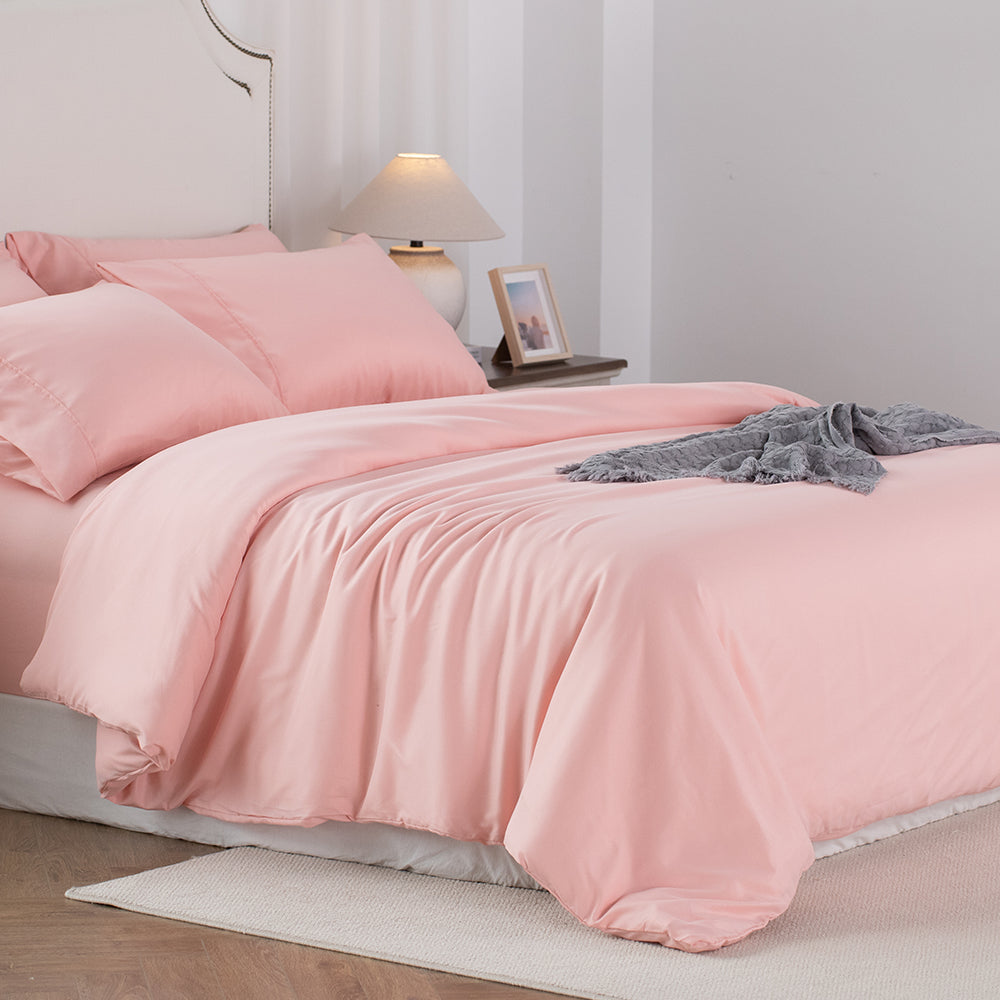 Duvet Cover Bedding Set with Duvet Cover, Pillowcase, Fitted Sheet, Hypoallergenic and Breathable, Room Decor, Graduation Gifts