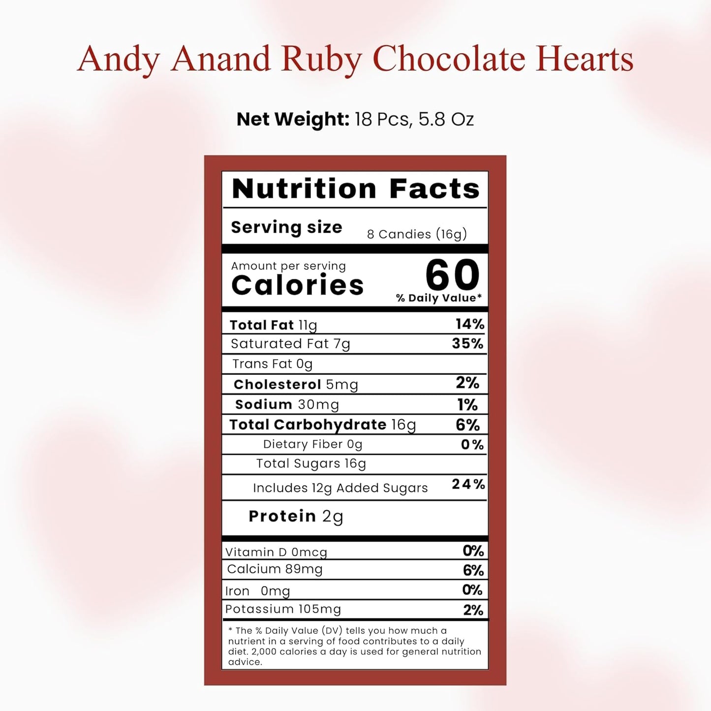 Andy Anand Gluten Free Ruby Chocolate Hearts Truffles 18 Pc – 60% Cacao, Nut Free, Gourmet Metal Box, Silky Rich Gift for White Chocolate Lovers