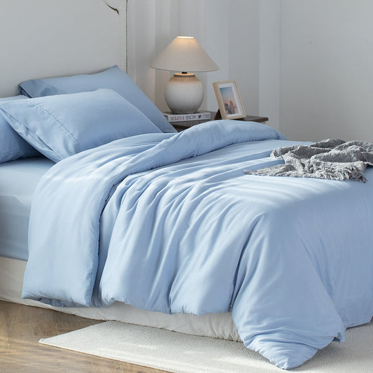 Duvet Cover Bedding Set with Duvet Cover, Pillowcase, Fitted Sheet, Hypoallergenic and Breathable, Room Decor, Graduation Gifts