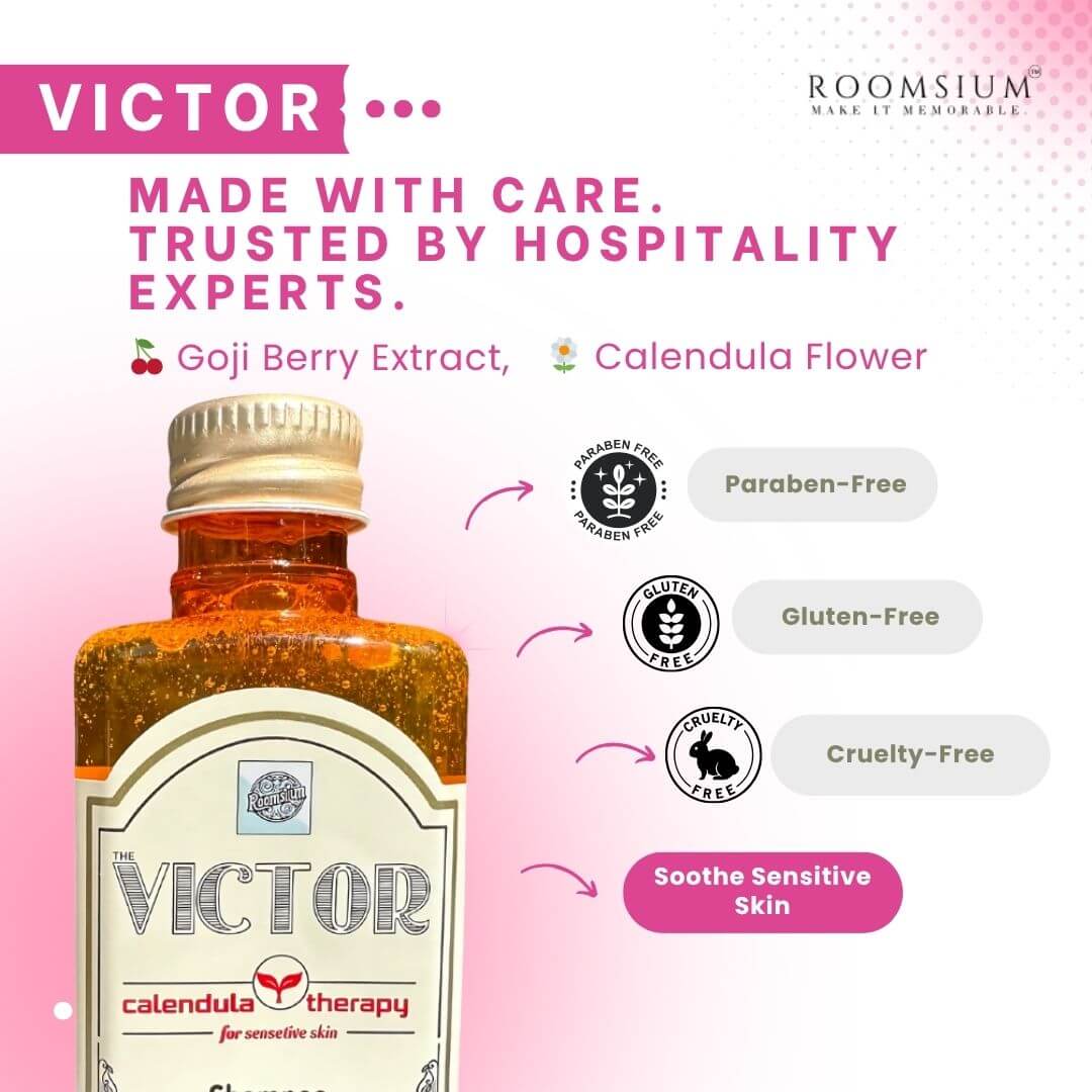 Roomsium Victor 75-Piece Guest Toiletries Set – Luxury Guest Bathroom Supplies | Made in Turkey