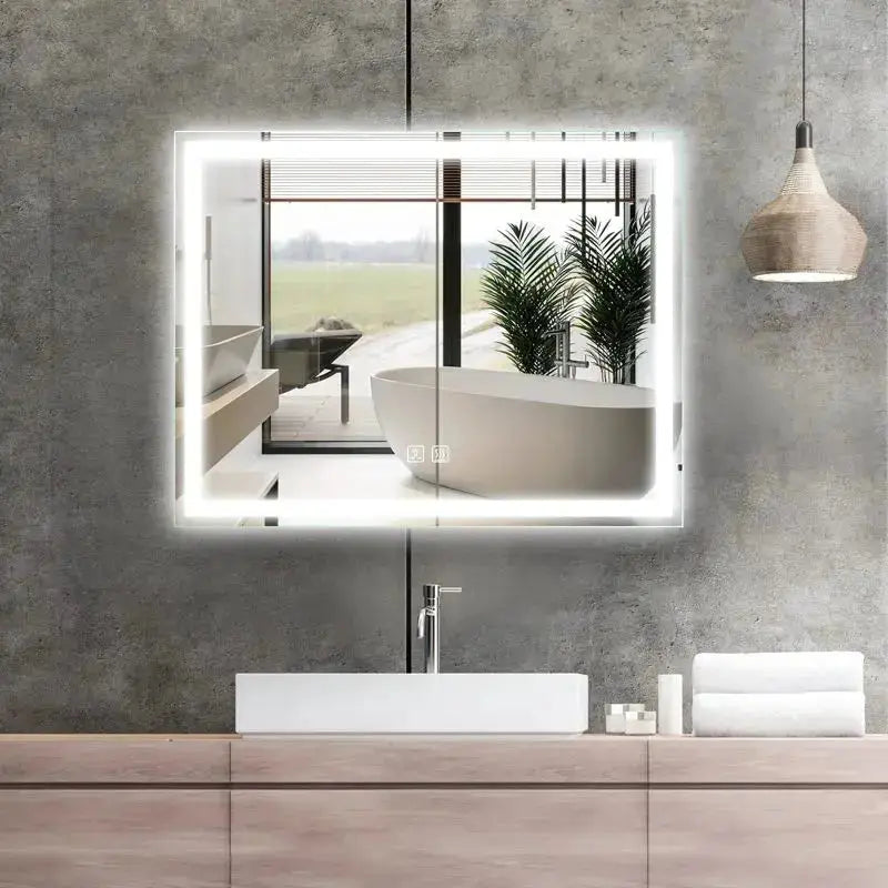 Compact Center Glow LED Bathroom Mirror