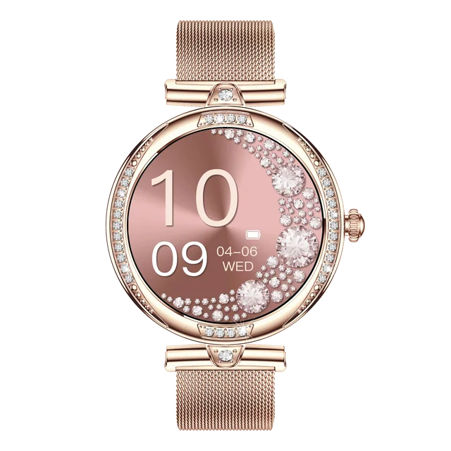 NX17 Pro Smart Watch Fashion Diamond Ladies Wristwatch Bluetooth Calling Health Monitoring Fitness Smartwatch