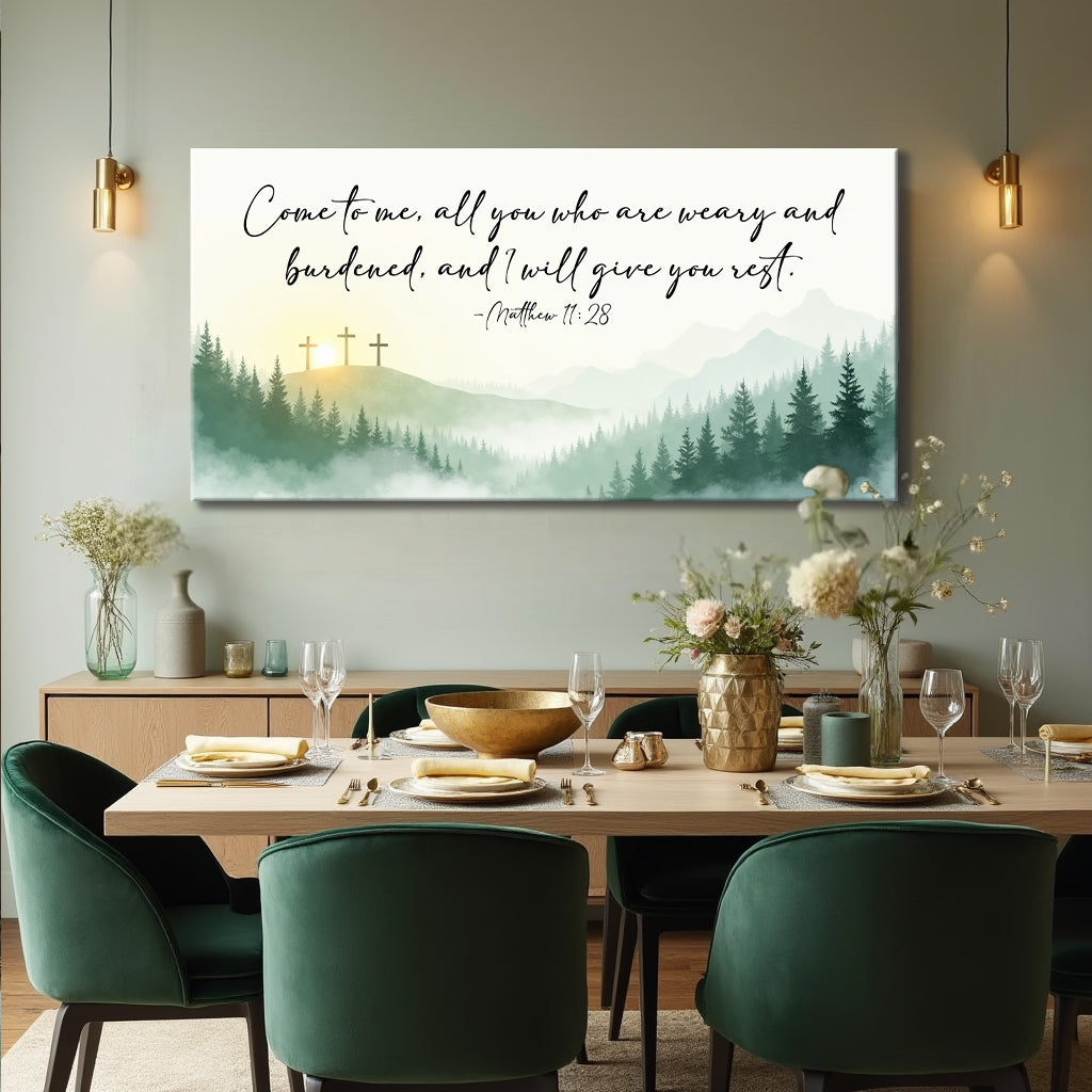 Come To Me - Matthew 11:28 Faith Sign