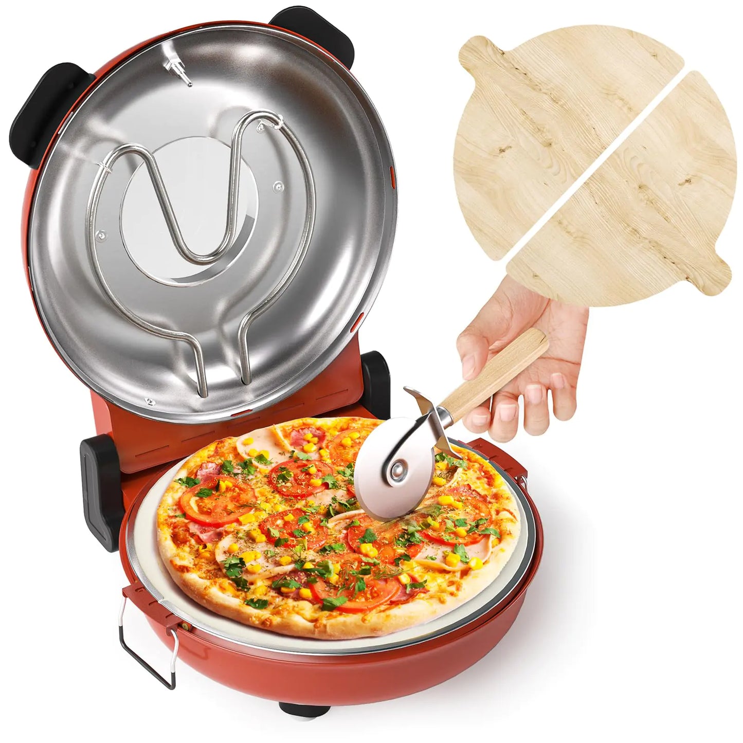 Electric Indoor Pizza Oven 12 inch Portable For Countertop