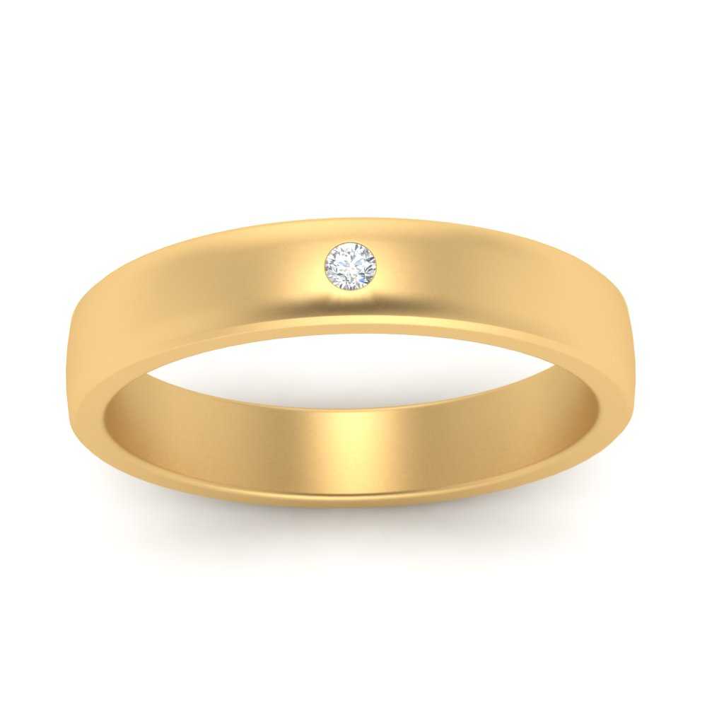 Round Diamond Classic Mens Band