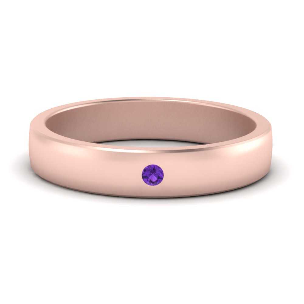 Round Diamond Classic Mens Band