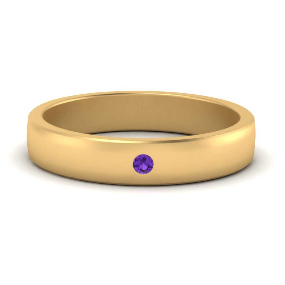 Round Diamond Classic Mens Band