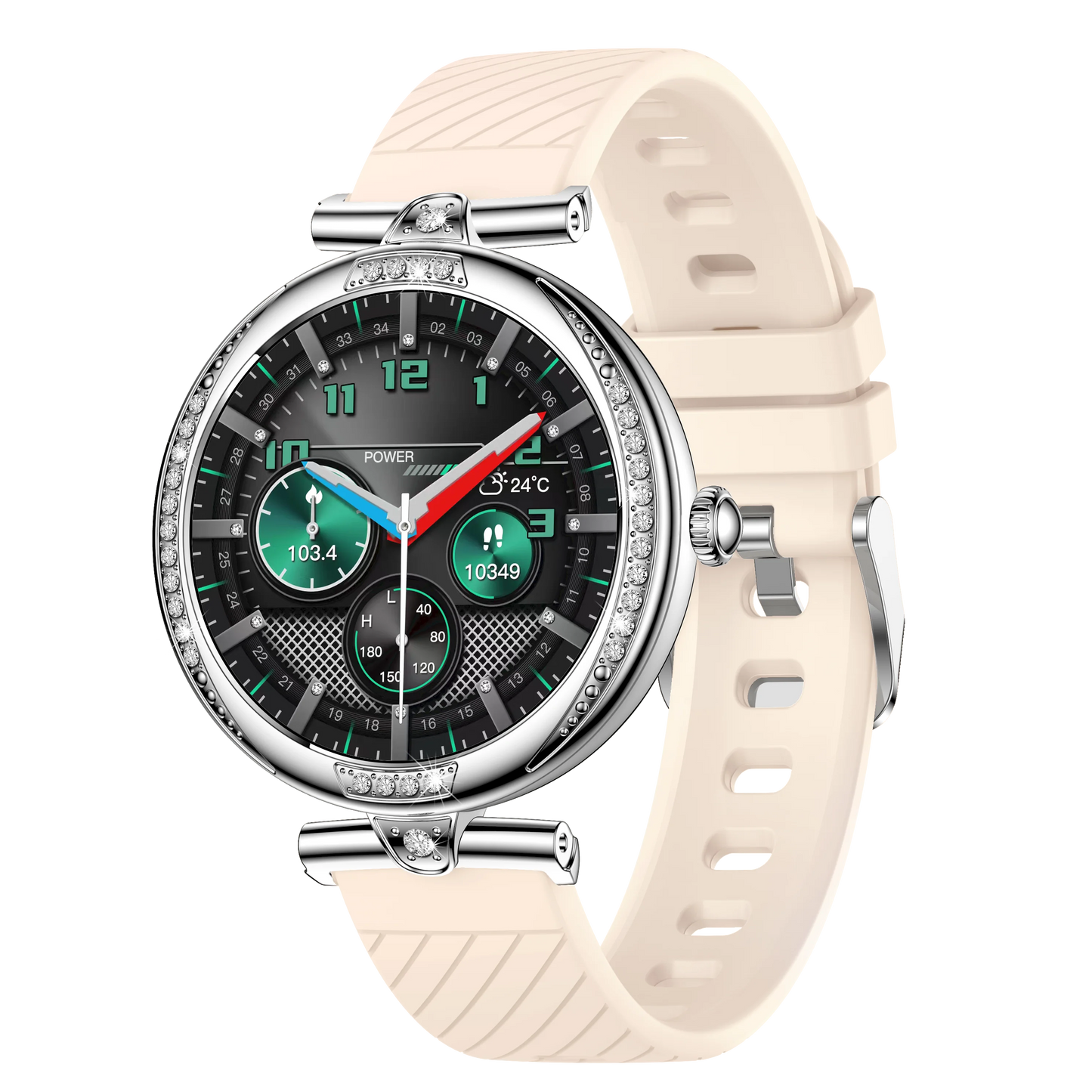 NX17 Pro Smart Watch Fashion Diamond Ladies Wristwatch Bluetooth Calling Health Monitoring Fitness Smartwatch