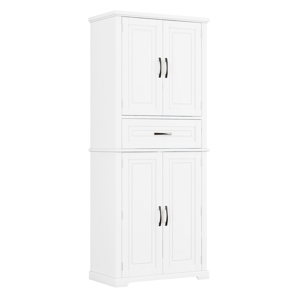 Bathroom Storage Cabinet with Adjustable Shelves and Drawer - Gray or White