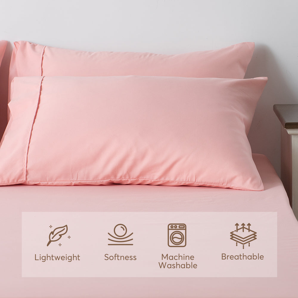 All Season Deep Pocket Fitted Sheet Set with Pillowcases, Room Decor, Graduation Gifts