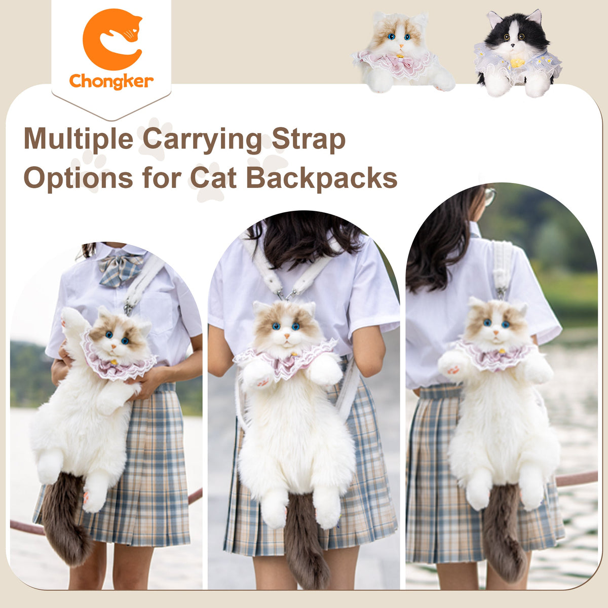Ragdoll Cat Backpack – Cozy Companion for Travel & School