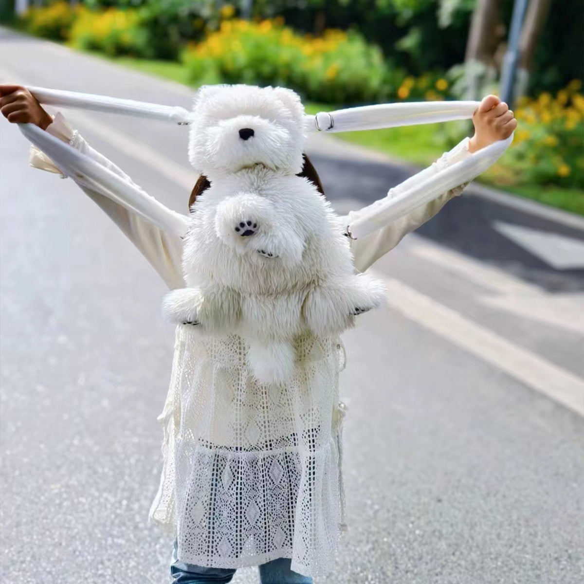 Westie Dog Backpack – Plush Bag for Girls & Puppy Lovers
