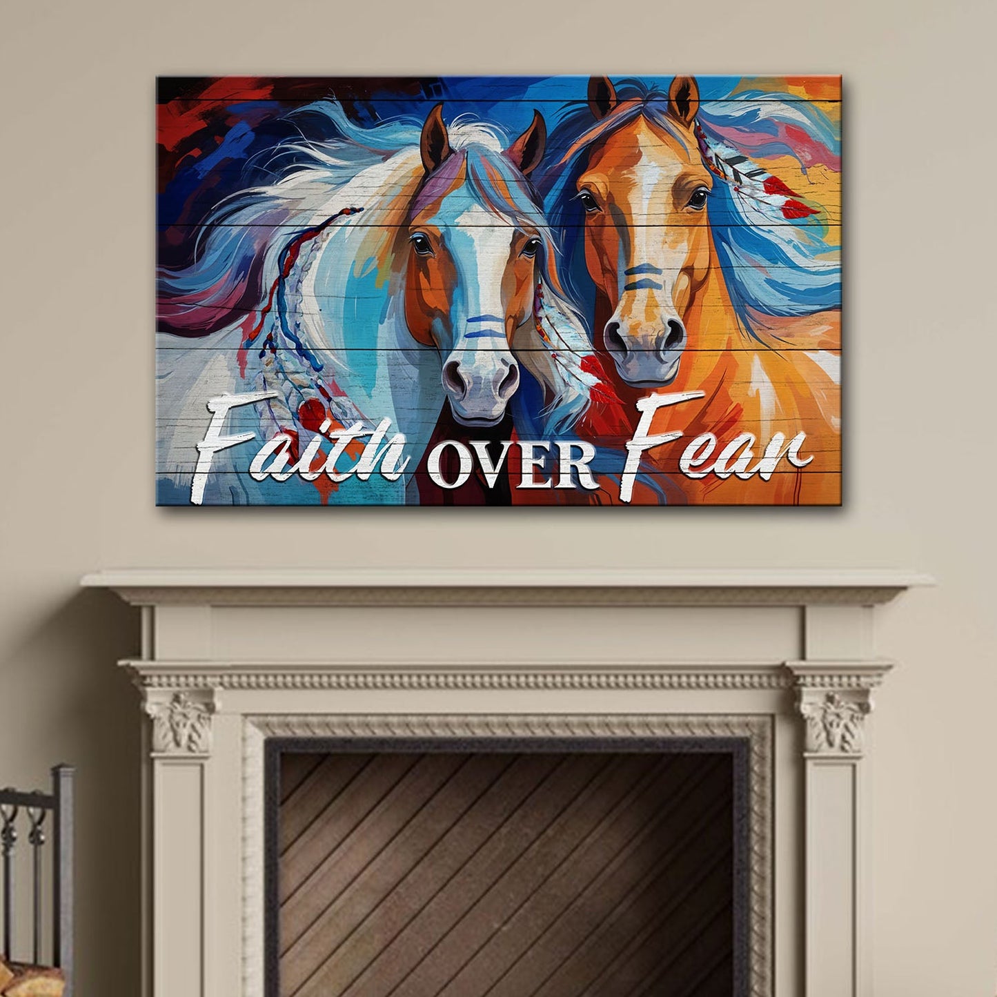 Faith Over Fear Faith Sign IV