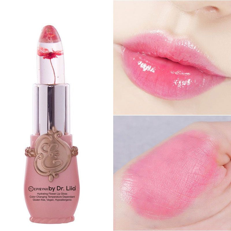 Color-Changing Flower Lip Gloss – Vegan, Gluten-Free, Hydrating Lip Balm