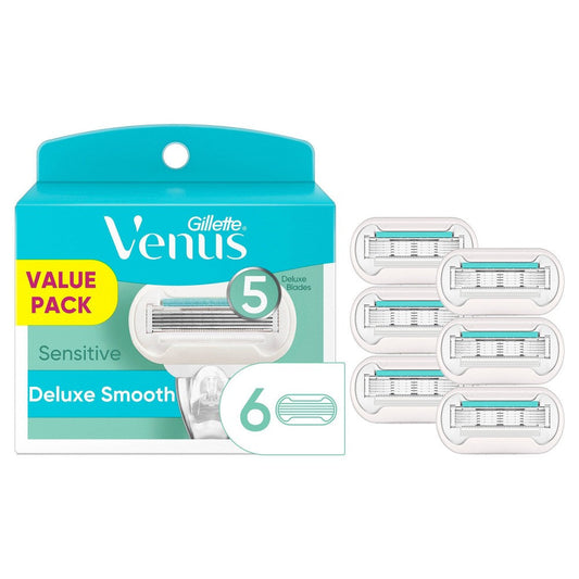 Gillette Venus Deluxe Smooth Sensitive Women's Razor Blade Refills