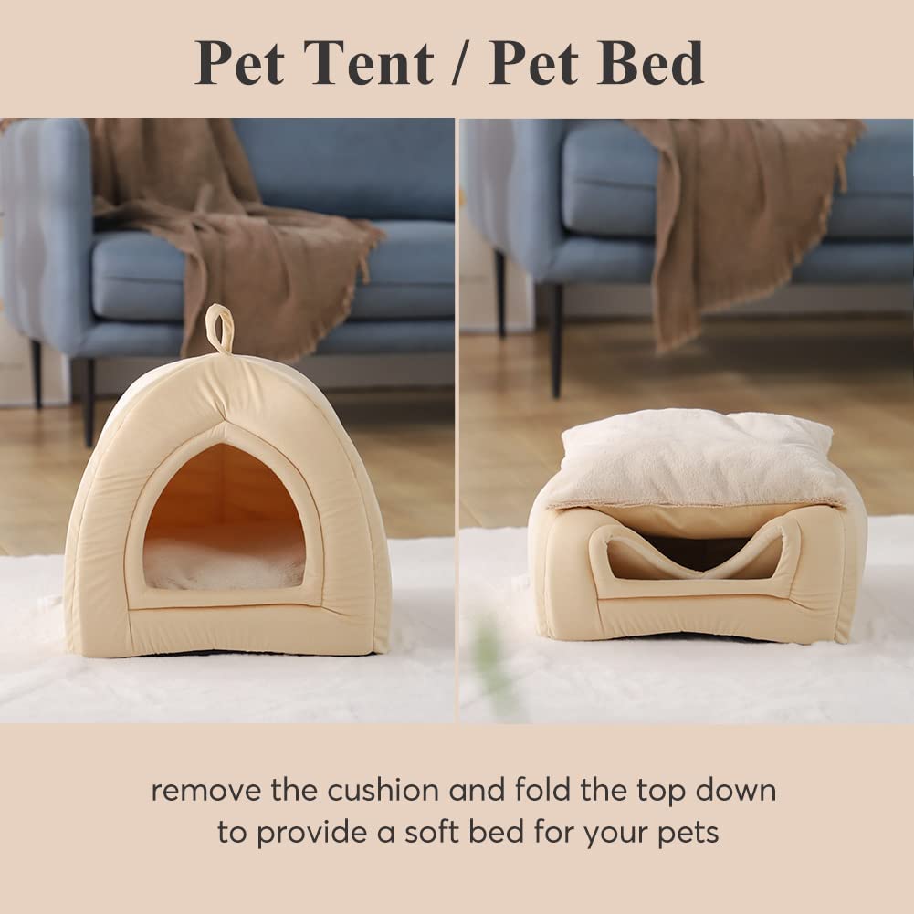 Cat Bed, Lovely Tent with Removable Washable Pillow Cushion