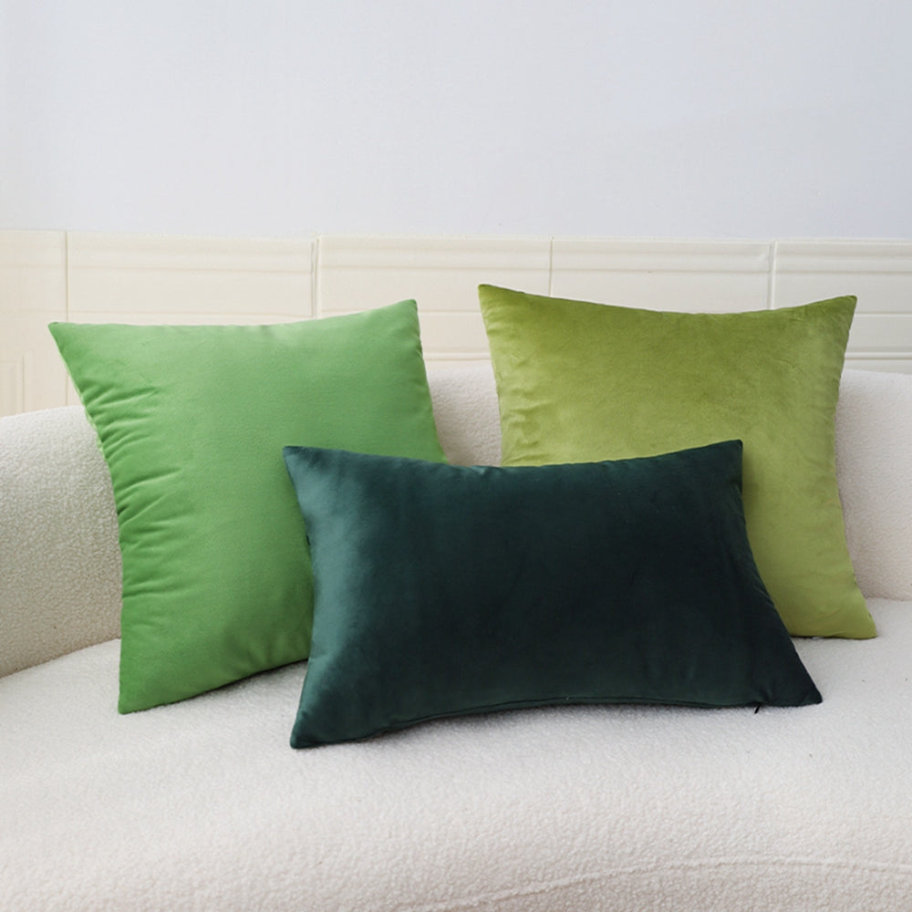 3-Piece Coordinated Pillow Cover & Insert Bundle – Well mixed color of greens  pillow covers with inserts great combinations – Fancy & Stacy