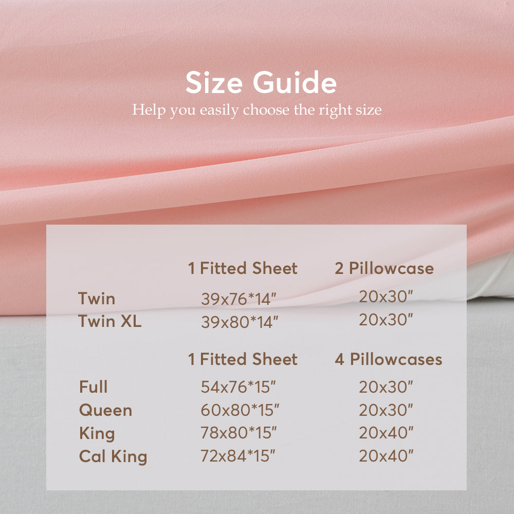 All Season Deep Pocket Fitted Sheet Set with Pillowcases, Room Decor, Graduation Gifts