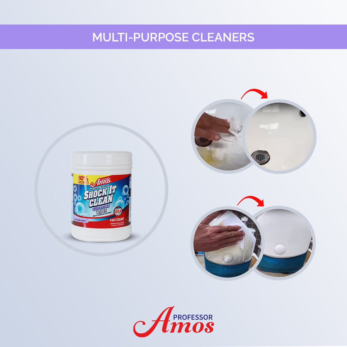Shock It Clean Wipes | 160 Counts
