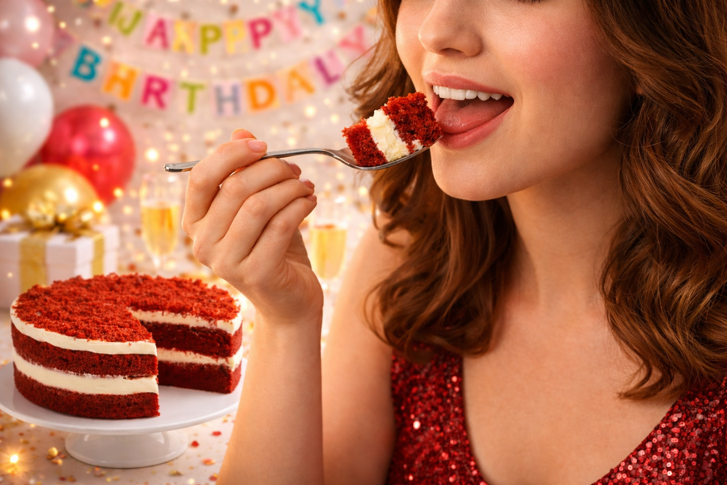 Andy Anand Sugar Free Red Velvet Cake – Keto & Diabetic Friendly, Belgian Chocolate, Moist & Rich, No Preservatives, 2.4 lb Gourmet Gift