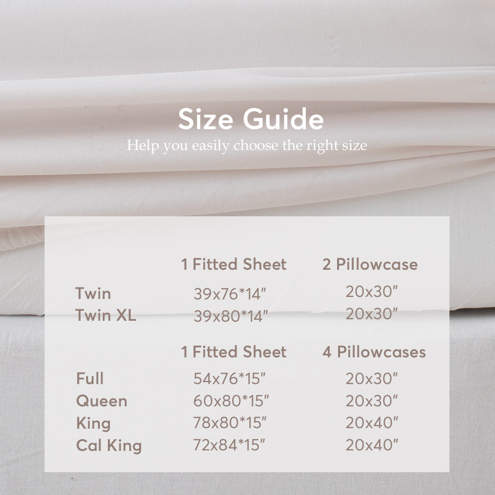 All Season Deep Pocket Fitted Sheet Set with Pillowcases, Room Decor, Graduation Gifts