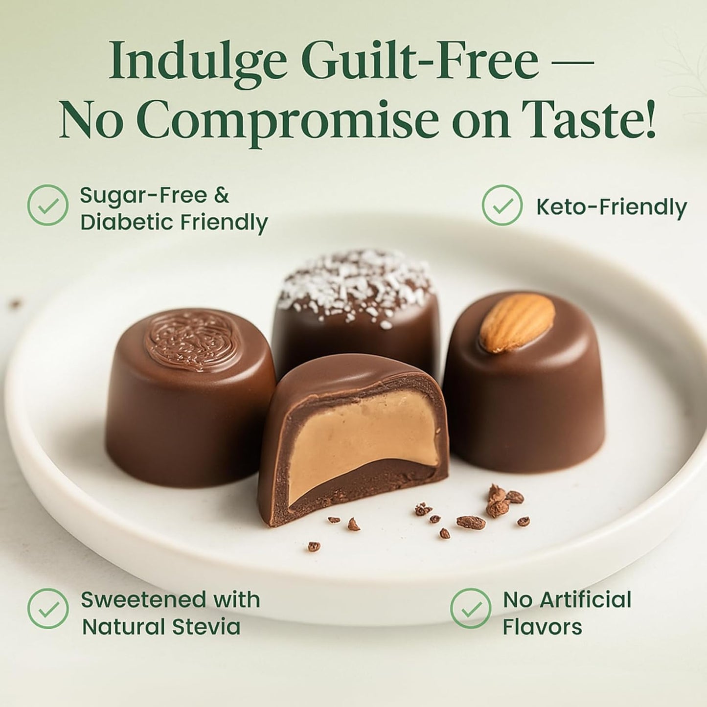 Andy Anand Sugar Free Belgian Chocolate Truffles – 24 Pc Espresso, Hazelnut, Strawberry, Coconut, Cherry & Orange, 60% Cocoa, Gluten Free Gift Box