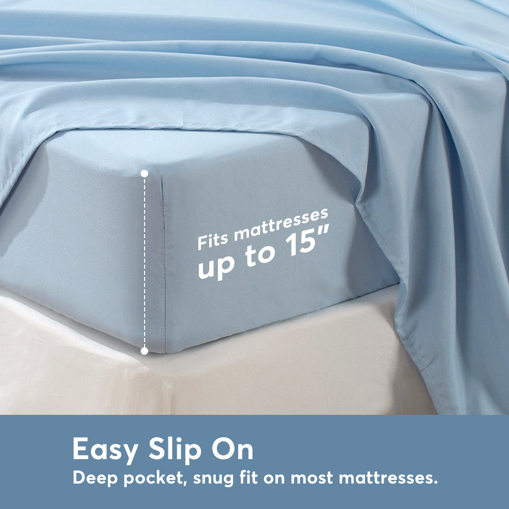 Soft Sheet Bedding Set in Deep Pocket, Hypoallergenic and Breathable, Room Decor, Graduation Gifts