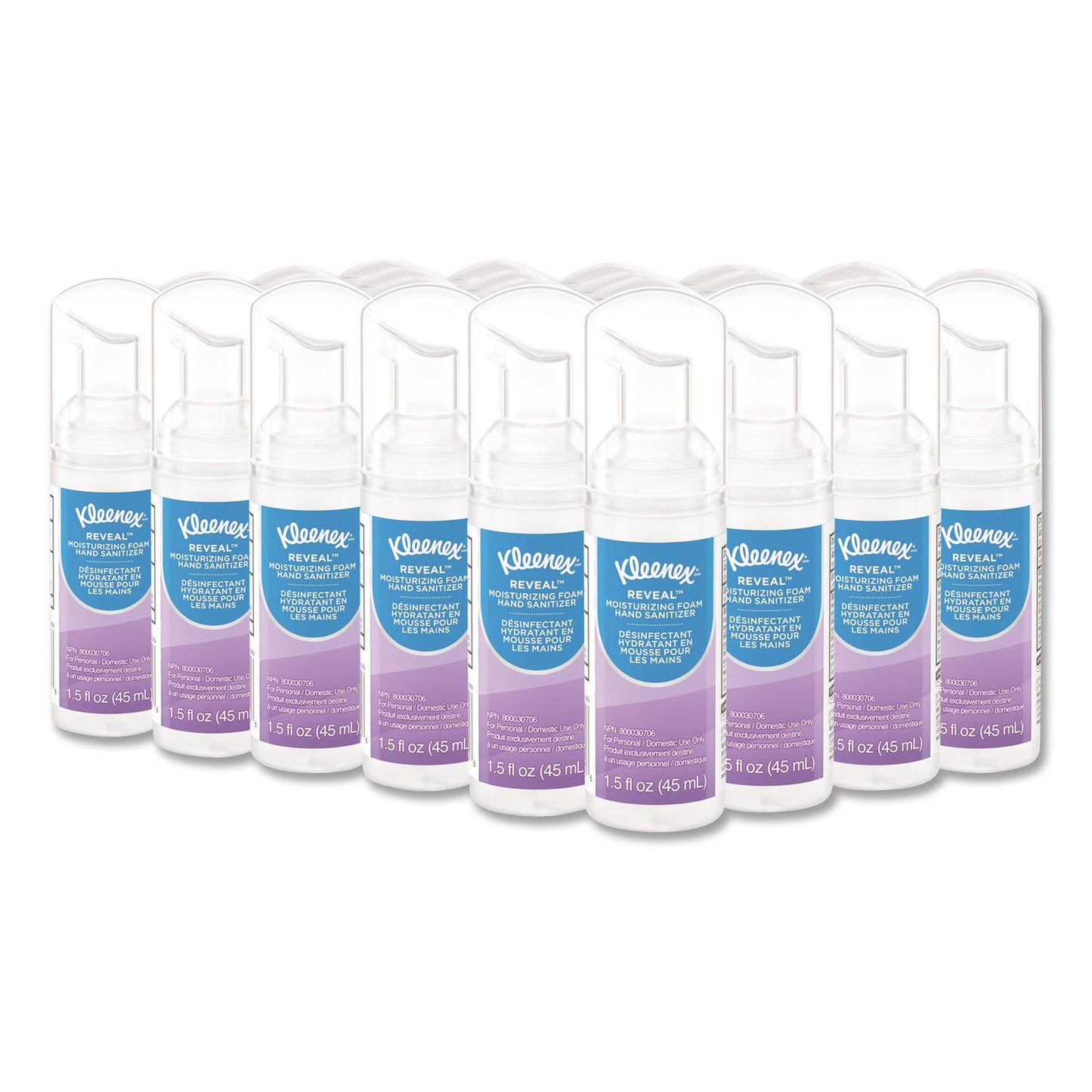 Kleenex Ultra Moisturizing Foam Hand Sanitizer, 1.5 oz Pump Bottle, Unscented, 24/Carton