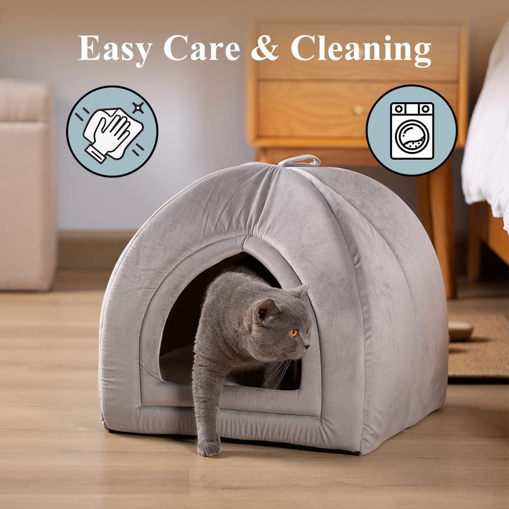 Cat Bed, Lovely Tent with Removable Washable Pillow Cushion
