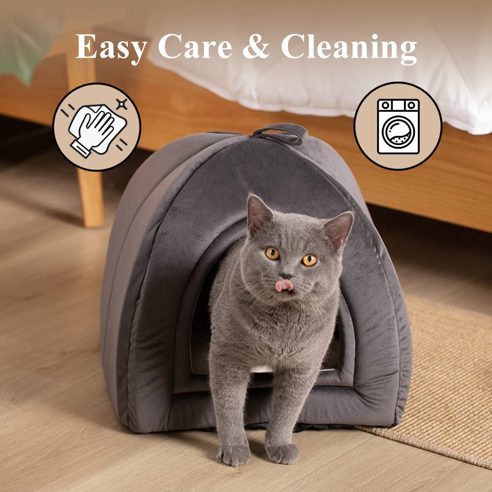 Cat Bed, Lovely Tent with Removable Washable Pillow Cushion