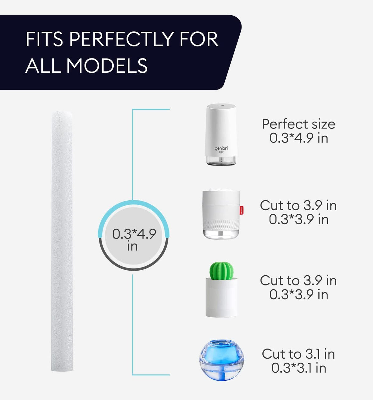 Humidifier Replacement Cotton Sticks (10 pcs.)
