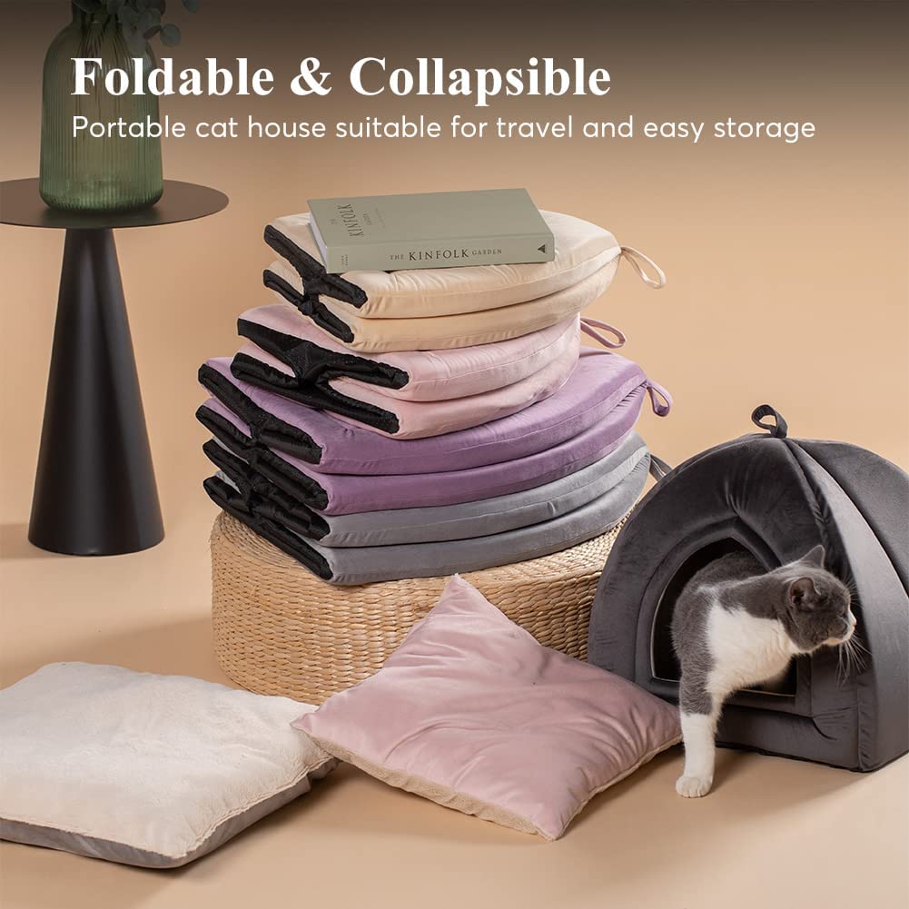 Cat Bed, Lovely Tent with Removable Washable Pillow Cushion