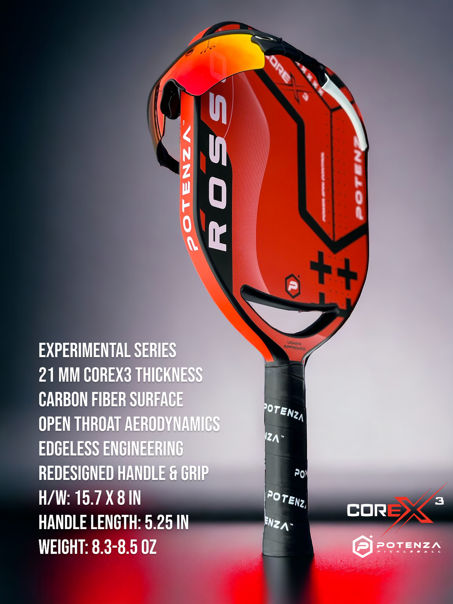 ROSSO+ COREx3 Professional Pickleball Pladdles