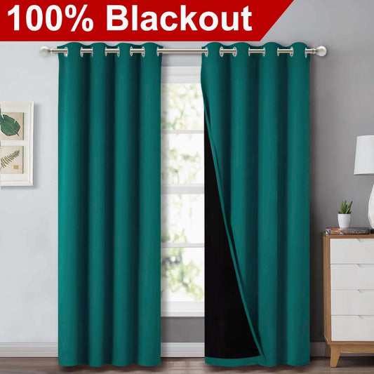 1pc Classic Blackout Curtains with Grommet Thermal Insulated Living Room Bedroom Kitchen Bathroom