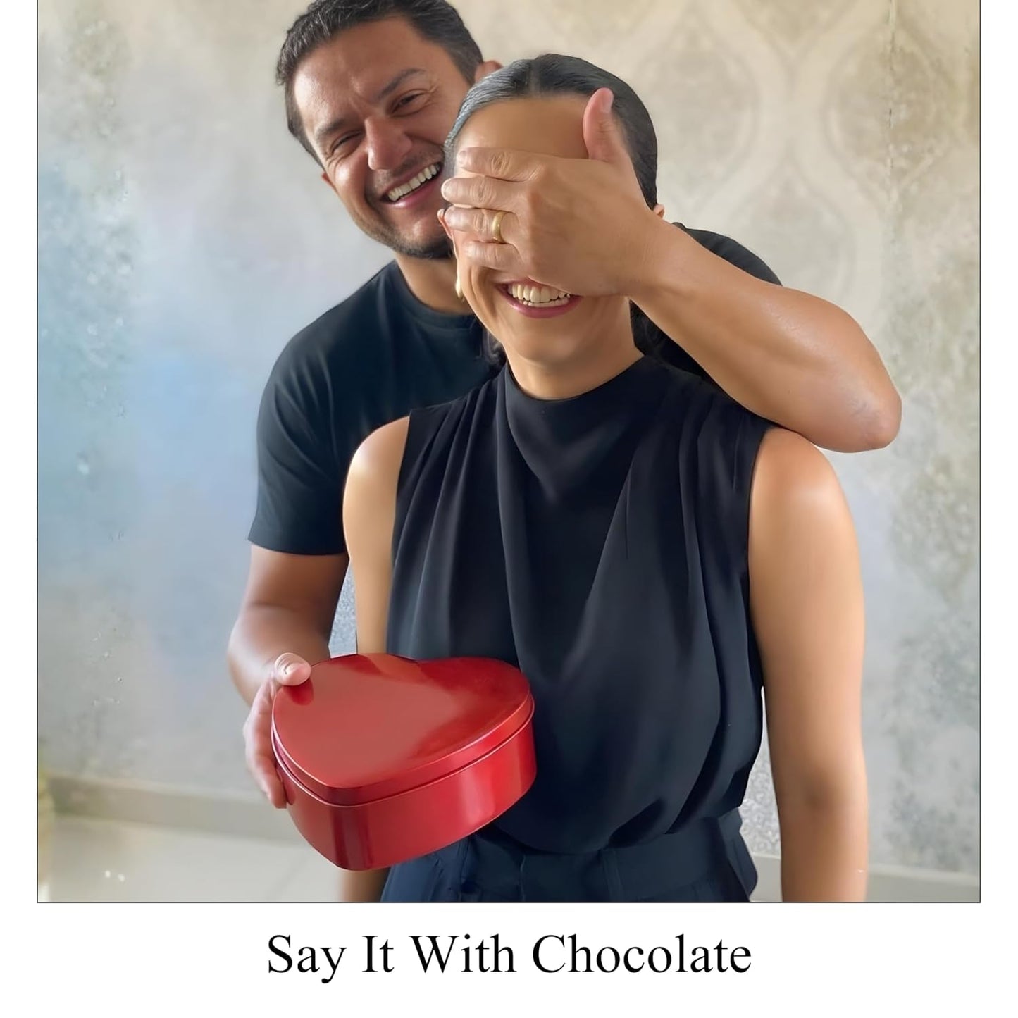 Andy Anand Gluten Free Ruby Chocolate Hearts Truffles 18 Pc – 60% Cacao, Nut Free, Gourmet Metal Box, Silky Rich Gift for White Chocolate Lovers