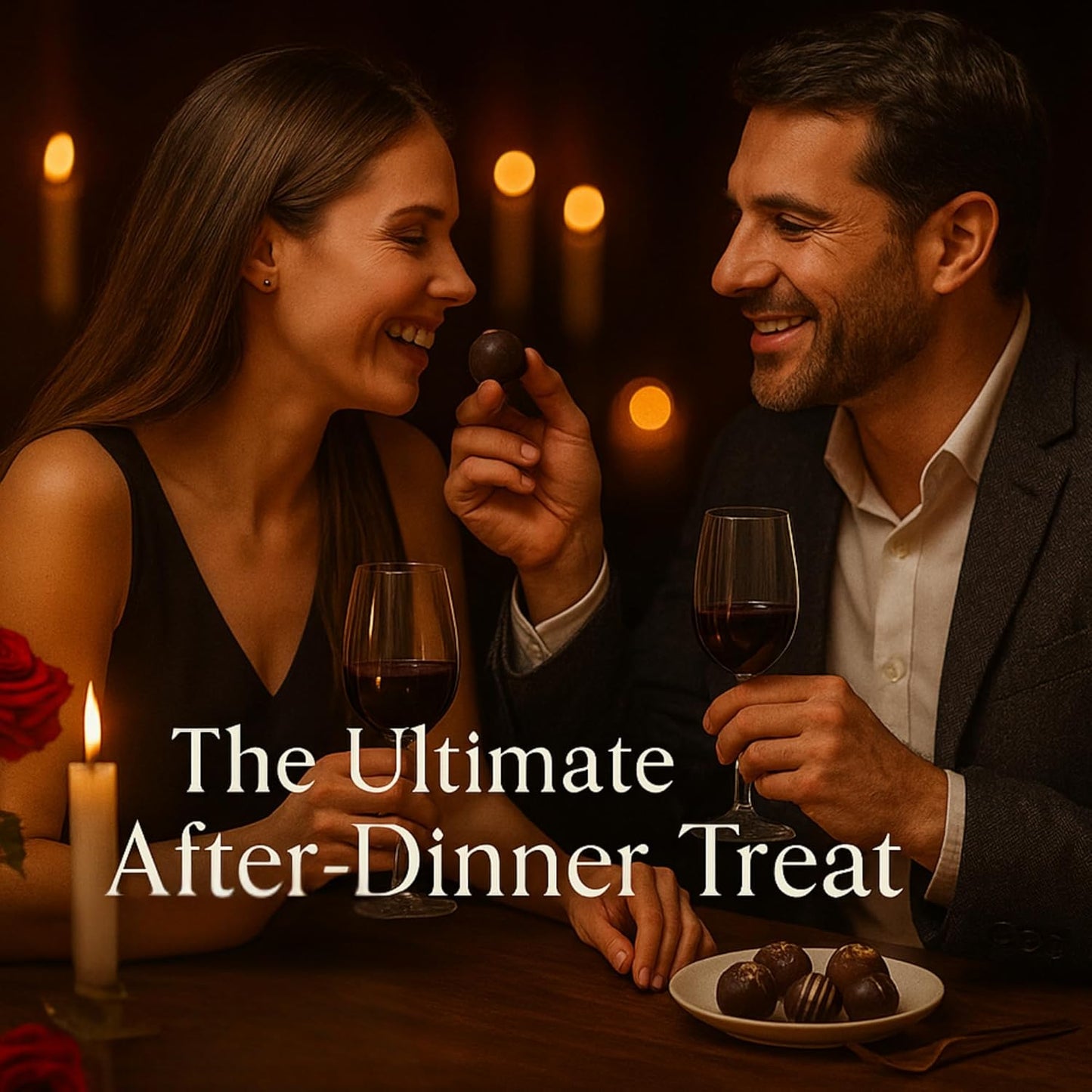 Andy Anand Gluten Free Belgian Dark Chocolate Truffles – Champagne, Rum, Amaretto & Black Forest, 16 Pc Gift Box, 8 Oz