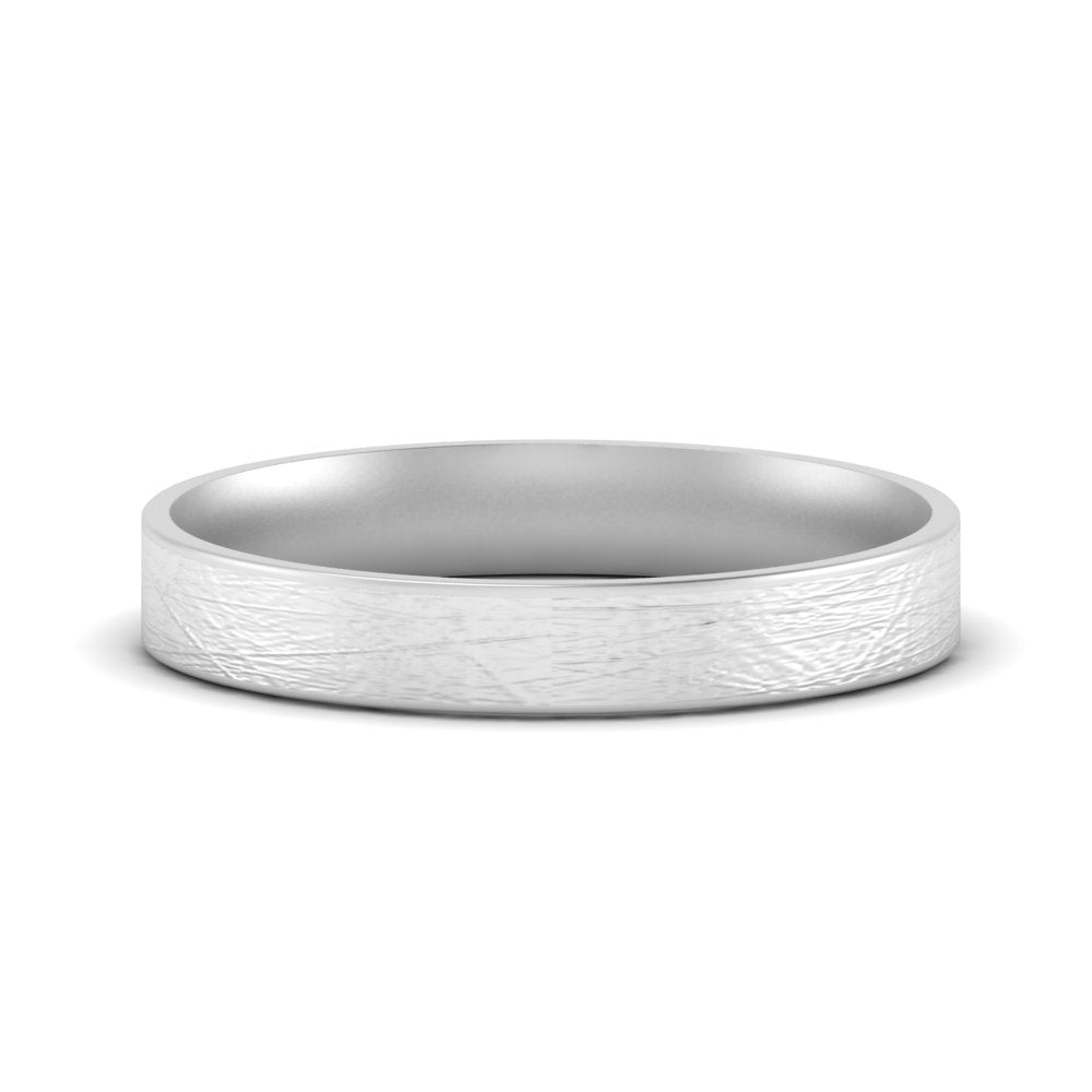Ice Textured Mens 5mm Comfort Fit Wedding Band