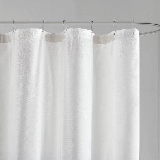 Ombre Printed Seersucker Shower Curtain with Embossed Design - 72 x 72