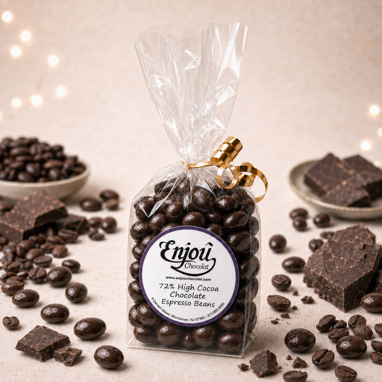 72% High Cocoa Dark Chocolate Covered Espresso Beans