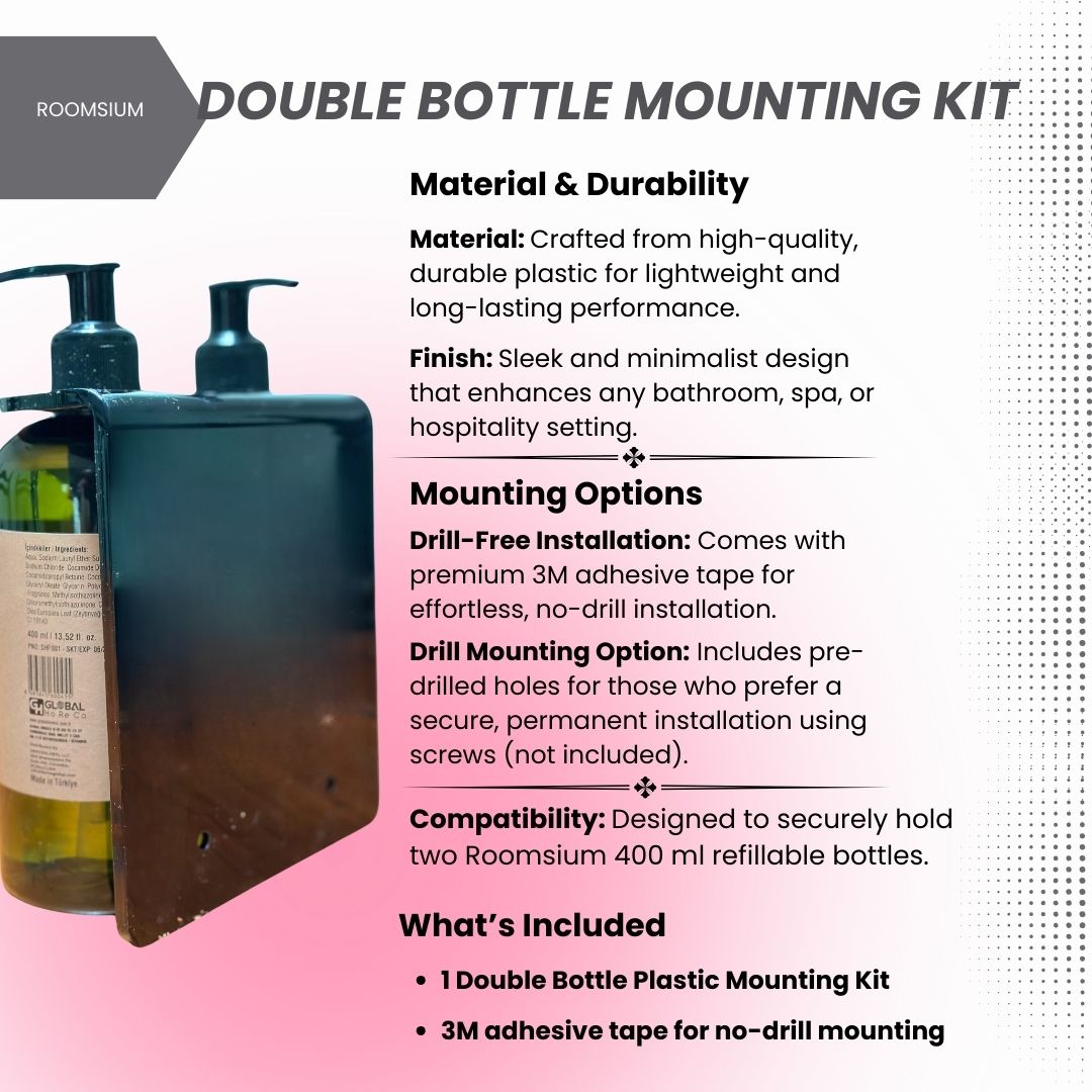 Roomsium Shampoo Refillable Dispenser Olive Essence 13.52 Fl Oz