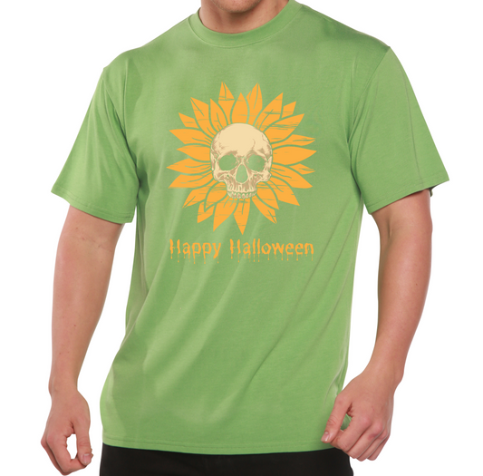 Happy Halloween Day Men's Bamboo Viscose/Organic Cotton Short Sleeve Graphic T-Shirt