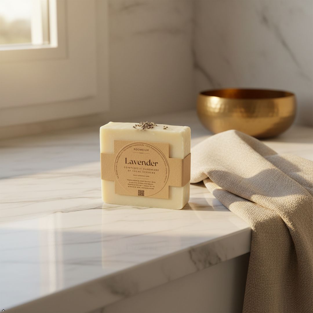 Roomsium Handmade Olive Oil Soap Bars Set 130g (4 Bars)