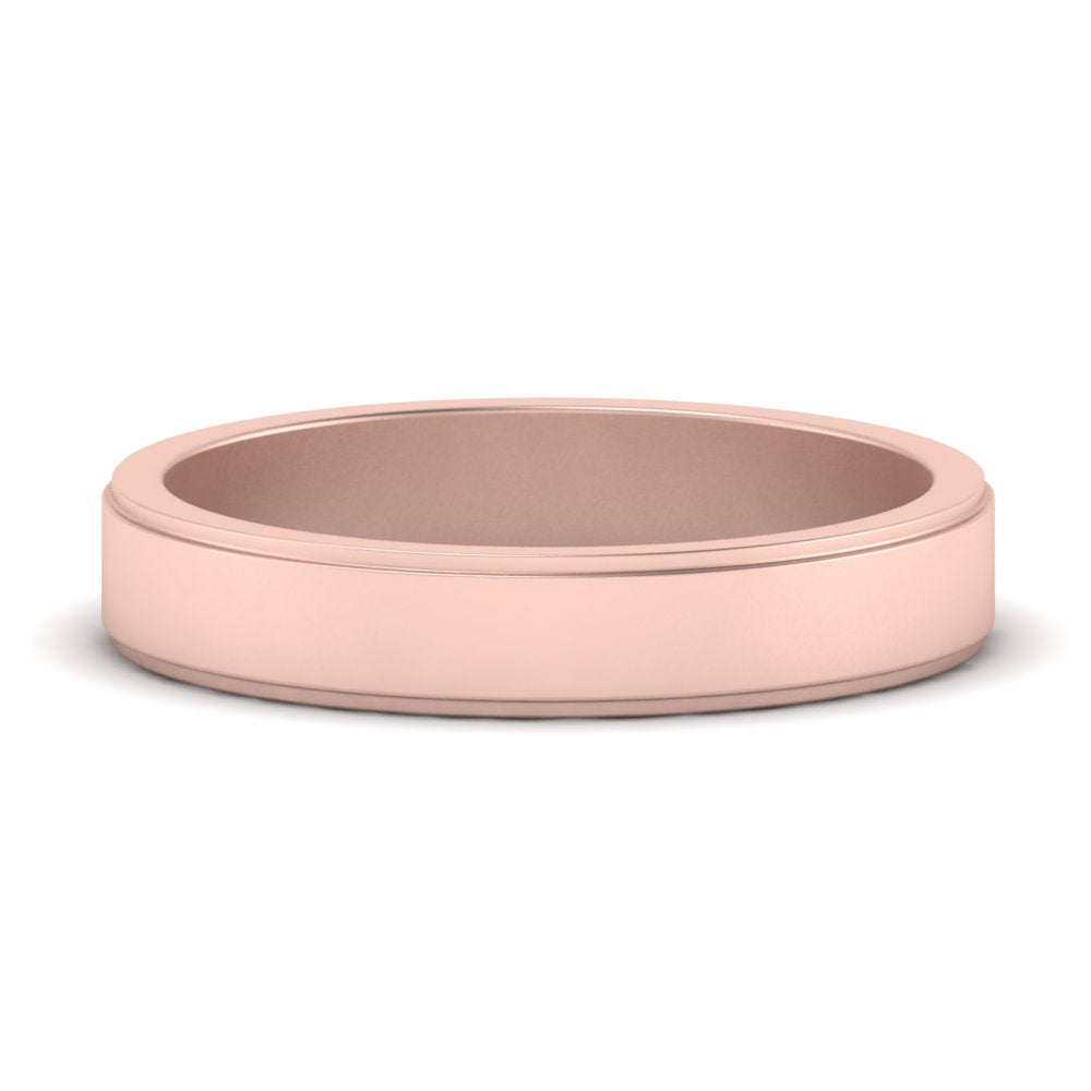 Simple Flat Wedding Band 4MM
